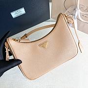 Prada Saffiano Beige Leather Shoulder Bag - 4