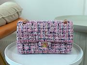 Chanel CF Pink Tweed Flap Bag - 1