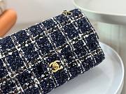 Chanel CF Dark Blue Tweed Flap Bag - 6