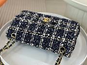 Chanel CF Dark Blue Tweed Flap Bag - 5