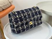 Chanel CF Dark Blue Tweed Flap Bag - 4