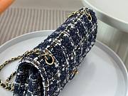 Chanel CF Dark Blue Tweed Flap Bag - 2