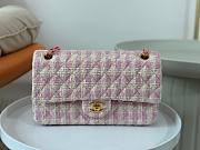 Chanel CF Light Pink Tweed Flap Bag - 1