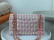 Chanel CF Light Pink Tweed Flap Bag - 6