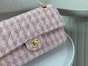 Chanel CF Light Pink Tweed Flap Bag - 5