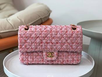 Chanel CF Hot Pink Tweed Flap Bag