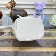 Louis Vuitton mini noe white leather bag M23088 - 6