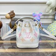 Louis Vuitton mini noe white leather bag M23088 - 5