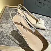 Prada 65mm Faux-flower Beige Leather Pumps  - 5