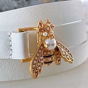 Dior bee white belt 1.7cm - 2