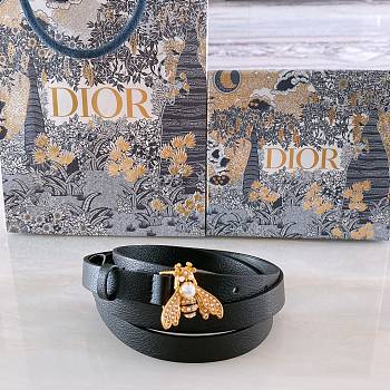 Dior bee black belt 1.7cm