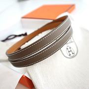 Hermes H gray belt  - 5