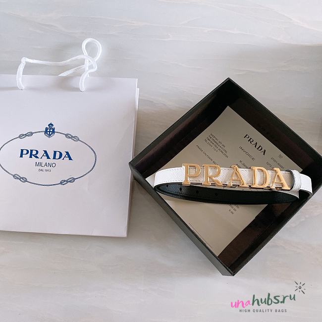 Prada white belt 2cm - 1