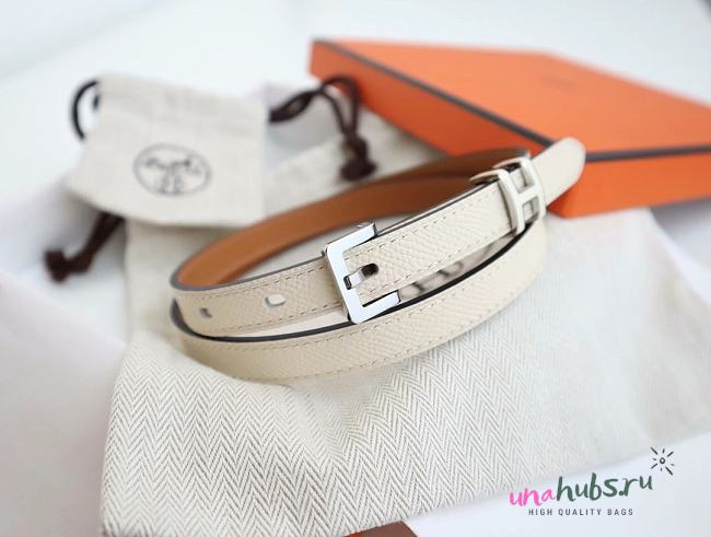 Hermes H white belt - 1