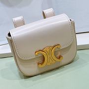 Celine Triomphe mini bag white belt - 5