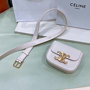 Celine Triomphe mini bag white belt - 4