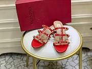 Valentino Red Leather Slippers - 3