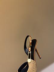 Versace Safety Pin Pointed Toe Slingback Gold Pumps 12cm - 6