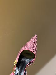 Versace Safety Pin Pointed Toe Slingback Pink Pumps 12cm - 6