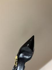 Versace Safety Pin Pointed Toe Slingback Black Pumps 12cm - 6