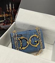 DOLCE & GABBANA Blue Patchwork Denim Bag  - 1