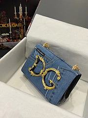 DOLCE & GABBANA Blue Patchwork Denim Bag  - 3