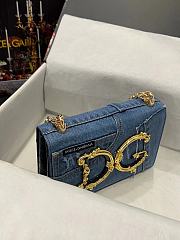 DOLCE & GABBANA Blue Patchwork Denim Bag  - 4