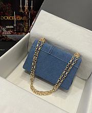 DOLCE & GABBANA Blue Patchwork Denim Bag  - 6