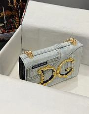 DOLCE & GABBANA Blue Patchwork Light Denim Bag - 4