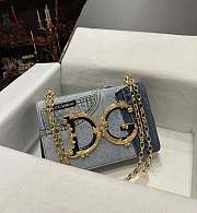 DOLCE & GABBANA Blue Patchwork Light Mix Denim Bag - 1