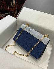 DOLCE & GABBANA Blue Patchwork Light Mix Denim Bag - 3