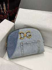 DOLCE & GABBANA Girls Denim Patchwork Make Up Bag - 1