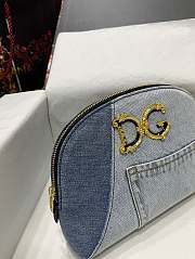 DOLCE & GABBANA Girls Denim Patchwork Make Up Bag - 5