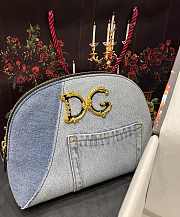 DOLCE & GABBANA Girls Denim Patchwork Make Up Bag - 4