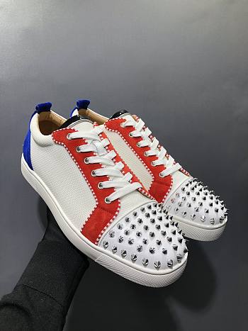 CL Suede And Canvas Spiked Orlato Low Top Sneakers