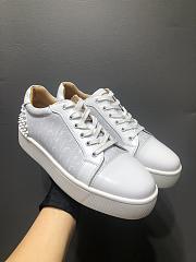 CL Spikes Orlato White Leather Sneakers - 1