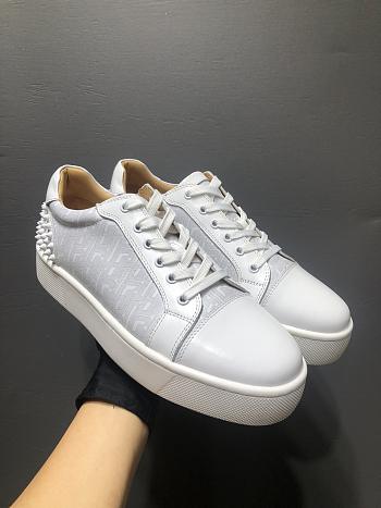 CL Spikes Orlato White Leather Sneakers