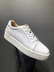 CL Spikes Orlato White Leather Sneakers - 3