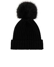 Moncler Women's Black Beanie With Pom-pom - 4