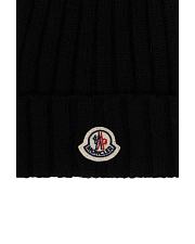 Moncler Women's Black Beanie With Pom-pom - 3