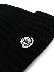 Moncler Women's Black Beanie With Pom-pom - 2