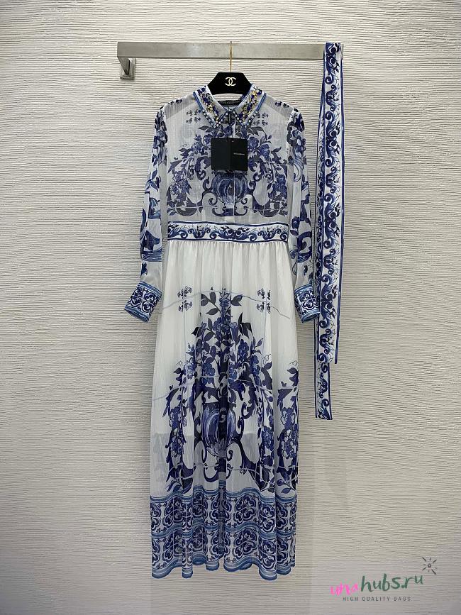 DG blue porcelain dress - 1