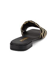 Prada Black Logo-plaque Sandals - 5