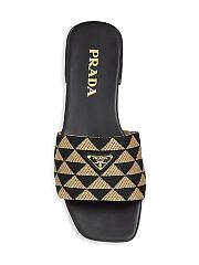 Prada Black Logo-plaque Sandals - 3