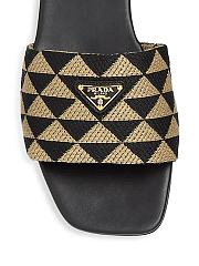 Prada Black Logo-plaque Sandals - 2