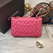 Chanel Cf flap bag pink gold hardware bag - 2