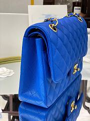 Chanel Cf flap bag blue gold hardware bag - 6