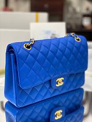 Chanel Cf flap bag blue gold hardware bag - 5