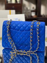 Chanel Cf flap bag blue gold hardware bag - 4