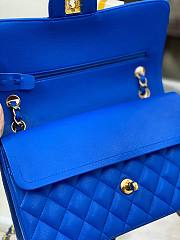 Chanel Cf flap bag blue gold hardware bag - 3